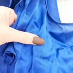 EXPRESS  Women Casual Chic Silk Blend Mock Neck Ruffled‎ Tank Top Blouse Size S Photo 2