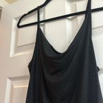 Chaser Cowl Neck Black Shimmer Tank Top Photo 6