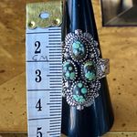 Matrix Turquoise Kokopelli Ring Size 8 Silver Photo 6