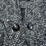 Karen Millen  Tweed Women’s Long‎ Vest Size 8 Wool Cotton Blend Black Photo 2