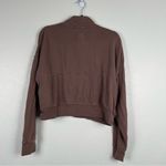 Aerie Mock Neck Cropped Pullover Brown Sz XS Photo 5