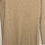Calvin Klein Women's  Ribbed Gold Grommet Long Sleeve Sweater Tan  Size Medium Photo 9