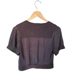 Karen Millen Brown Cropped Cardigan Bolero Style Sweater Embellished UK 2 XXS Photo 1