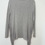 Gianni Bini  Fringe Side Slit Long Sleeve Tee Photo 5