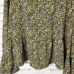 ASOS Cheetah Long Sleeve Peplum Blouse Flared Sleeves Lightweight Plus Size 14 Photo 3
