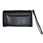 Dog Paw Print Wristlet Wallet Western Style Mom Pet Black Faux Leather Snap Photo 1
