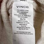 Vince Oatmeal Ribbed Knit Turtleneck Long Sleeve Wool Cashmere Sweater Womens XS Photo 4