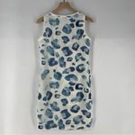 iLinen Lifestyle 100% European‎ Linen Leopard Print Sleeveless Dress Pockets White Size XS Photo 9