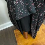 Vintage Y2K Maxi Dress Sweetheart Neckline Heart Flower Print Whimsical Black Size 8 Photo 7