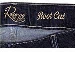 Lee Reserve Boot Cut Dark Wash Embroidered Pockets Denim Blue Jeans ~ Women's 16 Photo 4