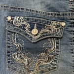 NWT WallFlower Women’s Plus Size 14W Cuffed Capri Jeans Embellished Pocket Blue Photo 2