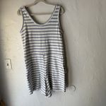 Old Navy Romper Terry Cloth Medium Striped Tank Sleeveless Drawstring Pockets Photo 6