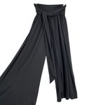 Susana Monaco  Black Wide Leg Palazzo Pants Elastic Waist Tie Front XL Photo 1