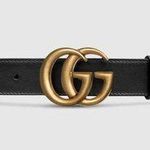 Gucci Leather Belt with Double G Buckle NWT Photo 0