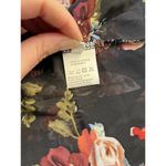 Floral Sheer Black Floral Lightweight Short Sleeve Cardigan Women’s Size Medium Photo 4