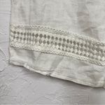 Logica White Linen Crochet Hem Blouse Womens M Lagenlook Beachy Breathable Tank Size M Photo 7
