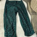 Lululemon  Drop it Like It’s Hot Crop Teal Mesh Leggings Photo 0