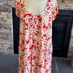 Diane Von Furstenberg  Red and Cream Print Mini Dress Photo 0