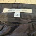Diane Von Furstenberg Diane Von Fursternberg Velvet Black Straight Pants Photo 5