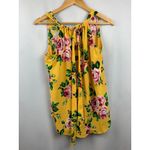Women's Gibson Yellow Floral Halter Top Size S Photo 5