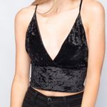 Henri Girl Velvet black crop top Photo 0