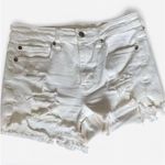 American Eagle White Ripped  Denim Shorts Photo 2