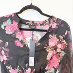 Spy Zone Womens Floral Sheer Whimsigoth Tiered Maxi Dress Sz Small Boho Romance Photo 3