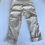 Chico's Crop Foldable Ankle Pants Womens Size 0 US Size S 4 Khaki Beige Photo 1