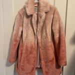 Pink Ombré Faux Fur Coat Size 2 Photo 0