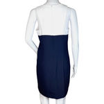 Banana Republic  Dress Womens 4 Navy Blue White Sheath Dress Office Work‎ Career Photo 2