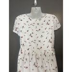 Urban Outfitters Dress Womens Medium White Pink Floral Tiered Babydoll Mini Photo 7