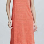 NEW Eileen‎ Fisher Firefly Stripe Linen Jersey Shift Dress Orange Medium Photo 0