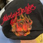 Vintage Y2K Harley Davidson bling bling flames skullcap headband hat thingy Red Photo 4