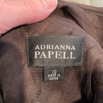 Adrianna Papell  Brown Sleeveless Tiered Formal Sheath Dress Womens 10 Mini Photo 5