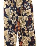 Uniq Size Small S Floral Blue Flower Pants Wide Leg NWT NEW Trendy Boho Photo 1