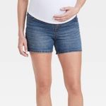 Isabel Maternity By Ingrid & Isabel Over The Belly MIDI Jean Shorts Size Medium Photo 1