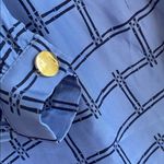 Elizabeth McKay Blue Patterned Long Sleeve silk dress size 0 Photo 4