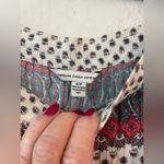 American Eagle NWT  wide leg boho red print pants, elastic waist, pockets; size S Photo 3