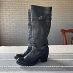 Frye  Jane Strappy Tall Boots Black Leather Size 7.5 76396 Photo 4