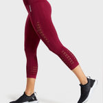 Gymshark  Energy Seamless Cropped High Waisted Contour Leggings Berry Red Photo 0