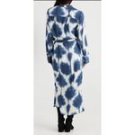 New! BRAVE+TRUE Sampson Long Sleeve Shirt Dress Maxi‎ Sz Small $174 Blue Photo 1