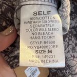 Kori  Women's Charcoal Gray Floral Cotton Drawstring Casual Shorts Size M NEW Photo 4