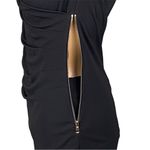 Ann Taylor black jersey surplice blouse with ruching & side zipper Small EUC Photo 5