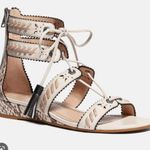 Coach  Via Demi Wedge Sandals Chalk NWT in Size 5 Photo 3