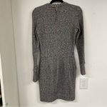 Isabel Marant Etoile  Grey Marled Knit Long Sleeve Mini Dress Womens 2 Preppy Photo 8