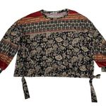 Figueroa & Flower Mixed Print Tie Side Pull On Top Size XL Photo 0