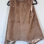 Philosophy  Tan Faux Fur Vest Jacket Womens XS Soft Cabincore Mob Wife Winter Photo 4