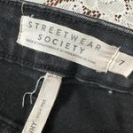 Streetwear Society Faded Black embroidered  Jeans Size 7 skinny Photo 1