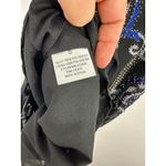 Francescas Beaded Sheer Overlay Dress S Black Blue Whimsigoth Art Deco Y2K Photo 6