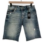 Kut From The Kloth NWT Sophie Distressed Denim Bermuda Shorts Women's Size 2 Photo 4